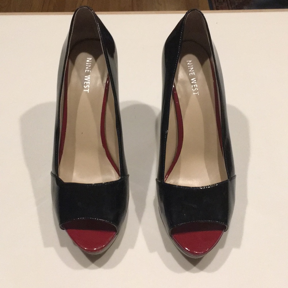 Shoes, black with a touch of red and gray